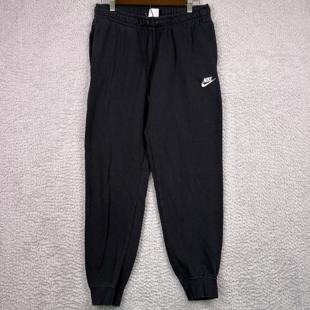 Nike Sweatpants Mens Medium Black Sportswear Club Fleece Swoosh Logo Joggers
